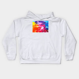 Colourful emulsion of paint Kids Hoodie